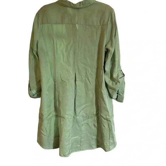 Soft Surroundings light Green Long Sleeve Button Down Shirt - Picture 4 of 6